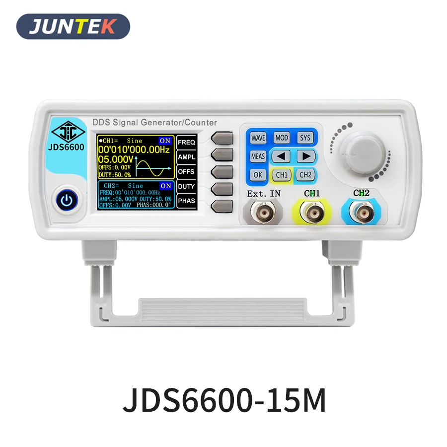 

JUNCTEK JDS6600-15M Dual-channel Digital DDS Function Signal Arbitrary Waveform Generator Sweep Signal Generator Frequency Meter