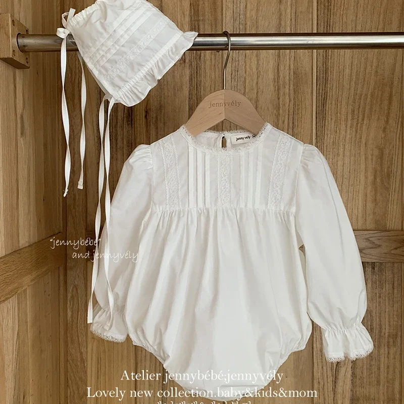2024 New Autumn 2-6Yrs Girl Party Dress Long Sleeved Cotton Solid Color Kids Princess Dresses Baby Girl Romper Sister Dress