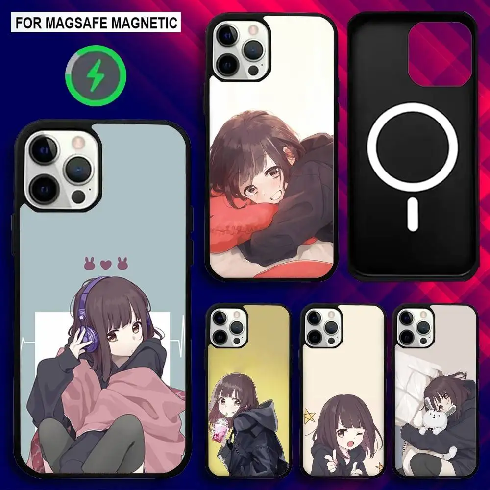 

M-Menhera C-Chan Phone Case For iPhone 16e,16,15,14,13,12,11,Plus,Pro,Max,Mini Magsafe Magnetic Wireless Charging