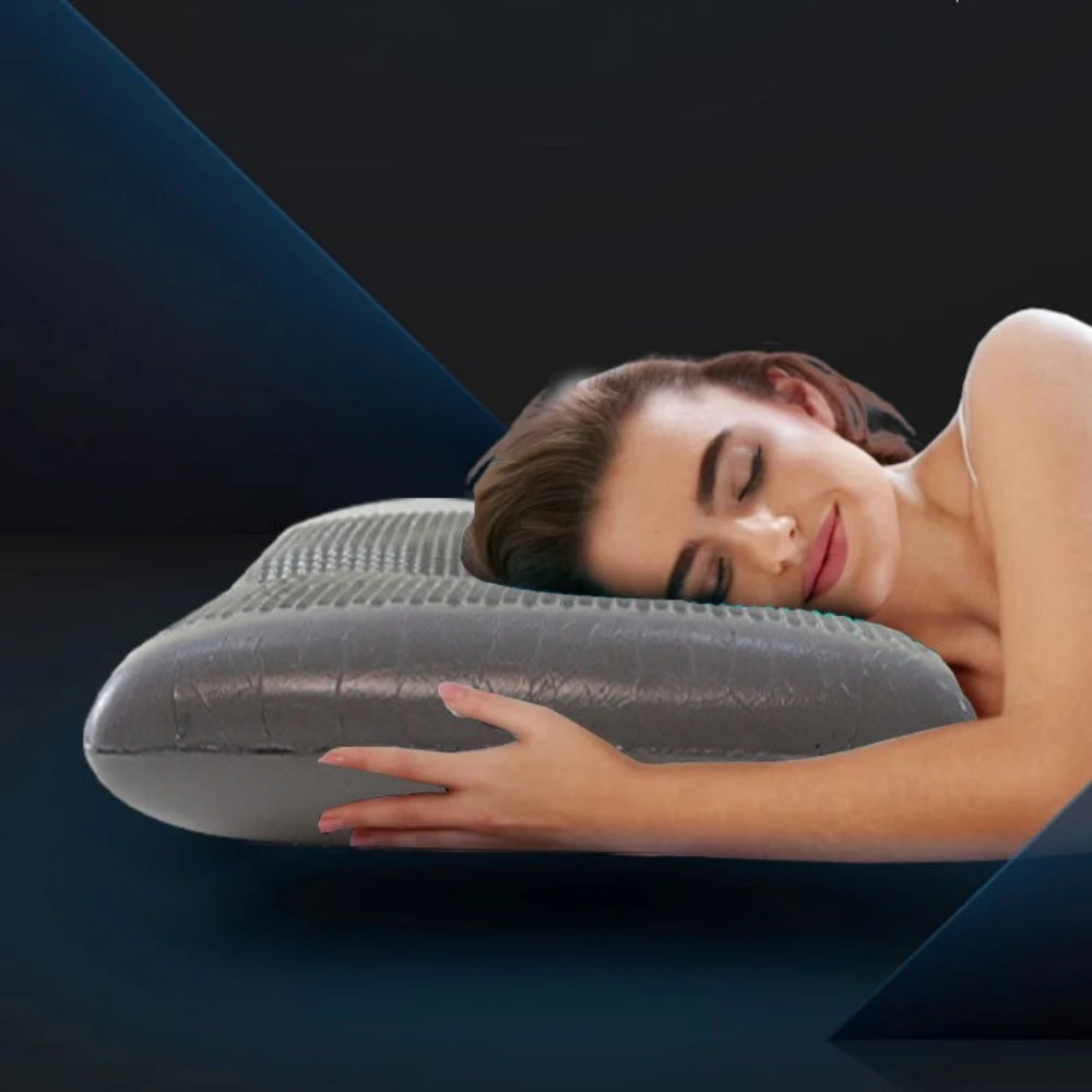 

Gel Memory Foam Pillow, Slow Rebound Cervical Support for Sleep, Cooling Breathable Ergonomic Bed Pillow for Summer Home