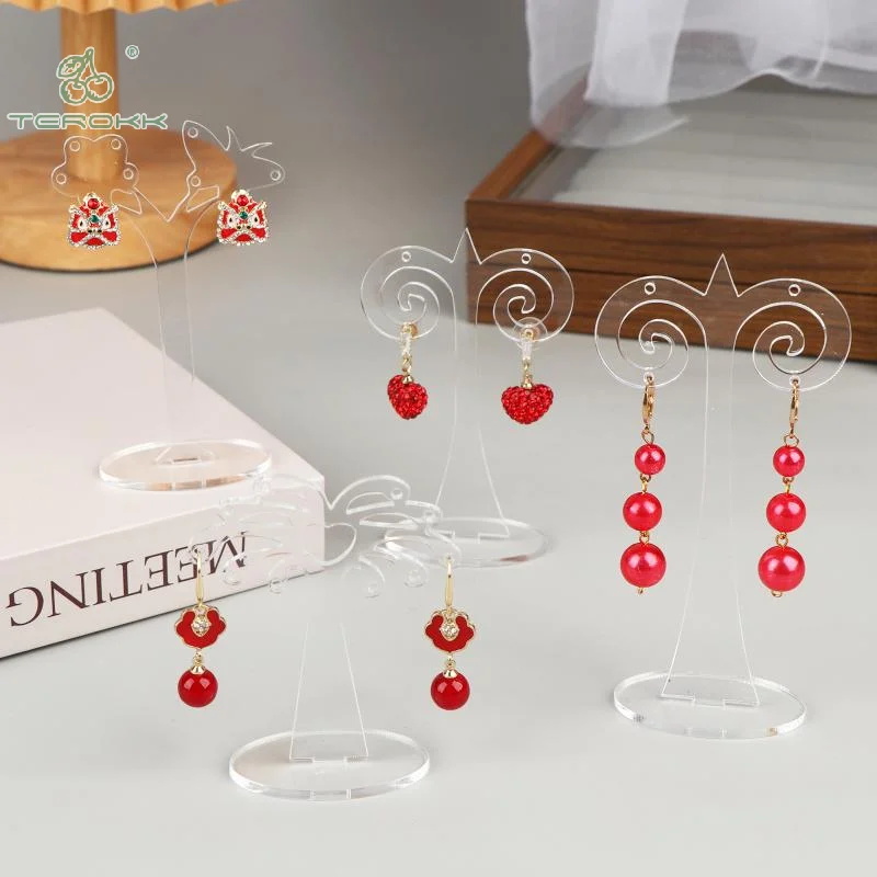 3Pcs/set Clear Acrylic Earring Display Stand Transparent Stud Dangle Earrings Display Rack For Jewelry Showcase Organizer Holder