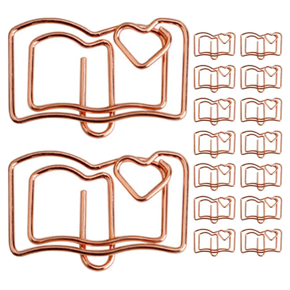 

30Pcs Book Design Paper Clips Resistant to Deformation Fun Paperclips for Home Office School Use Decorative Document Fixing