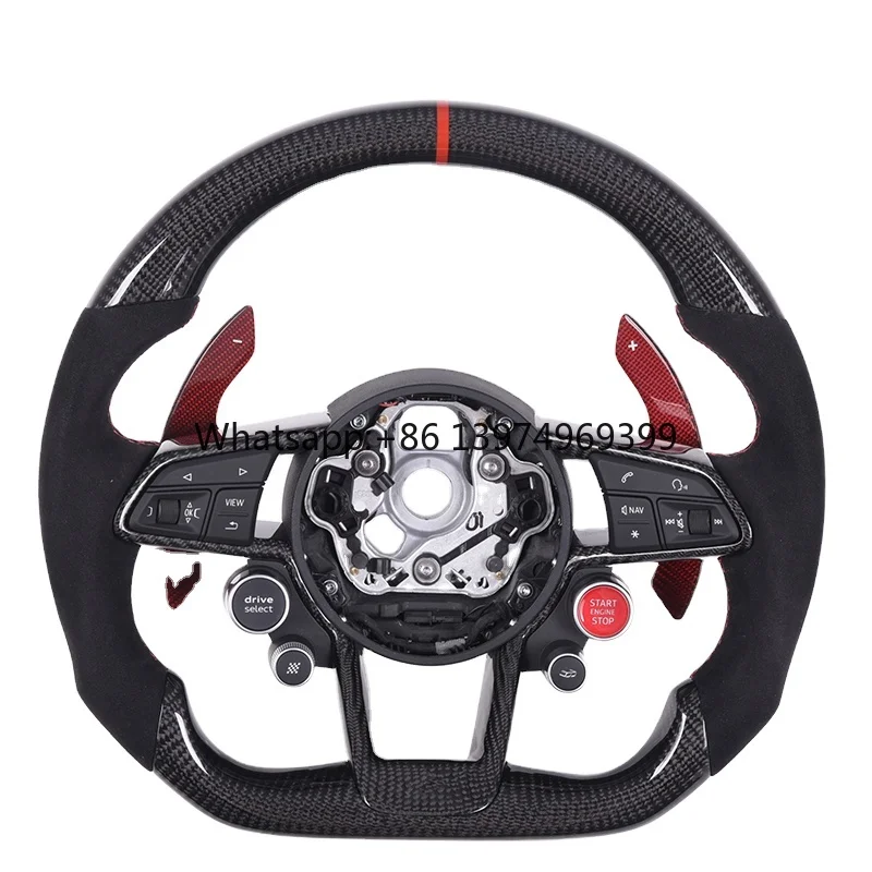 Customized Racing LED Carbon Fiber Steering Wheel for Audi R8 TT TTRS TTS