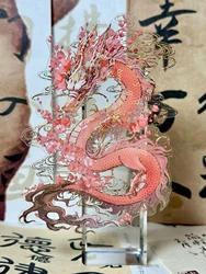 Ancient Chinese Mighty Dragon Shiny Shell PET Tapes Craft Supplies DIY Scrapbooking Card Making Decorative Plan Sticker