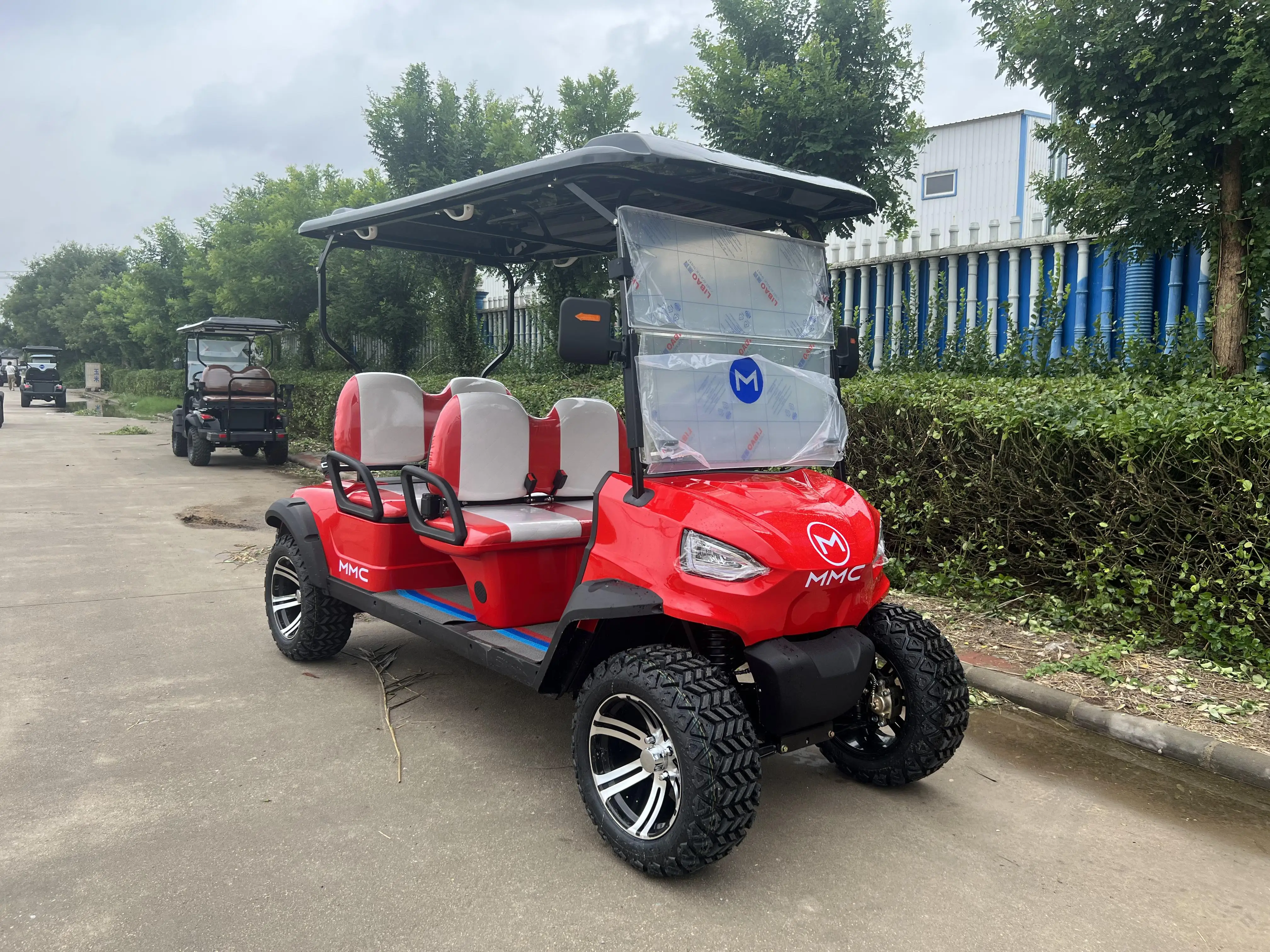 48/60/72v7000W 2/4/6 Passenger Off-road Golf Cart Multi-color Light Flashing Solar Panel Off Road Electric Golf Cart