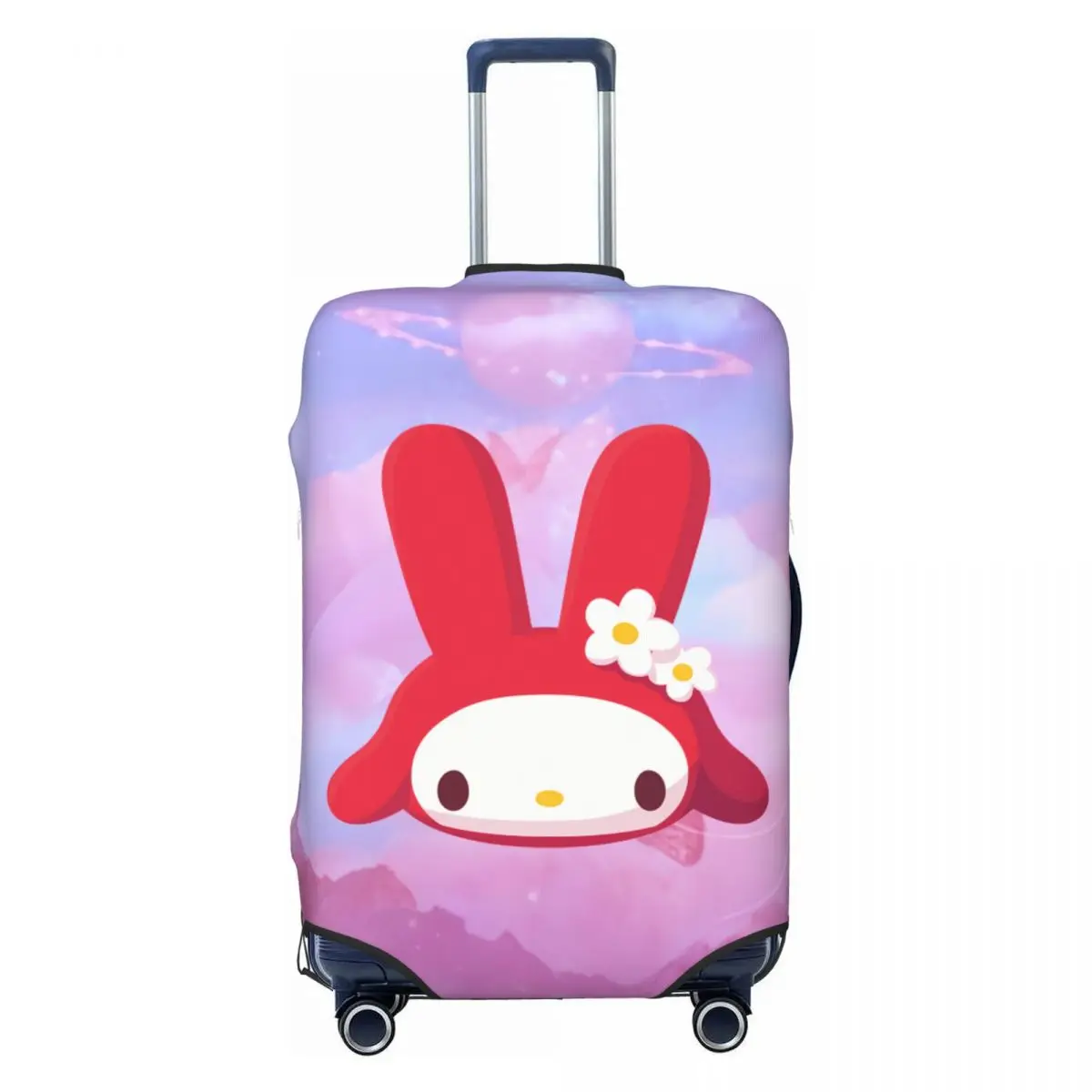 

Cartoon Red Bunny My Melody Suitcase Cover Dust Proof Anime Travel Luggage Covers for 18-32 inch