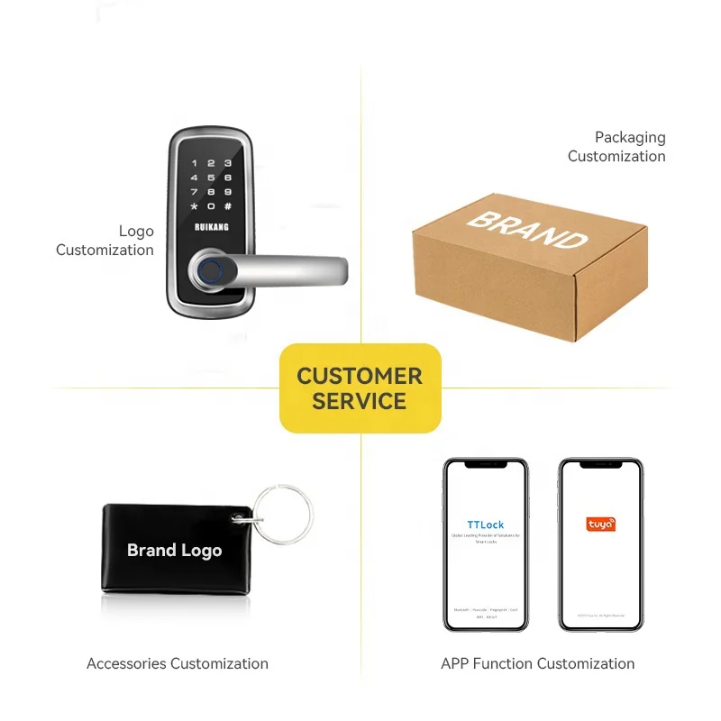 High quality smart door lock with WiFi smart digital door lock that can be unlocked with fingerprint card password