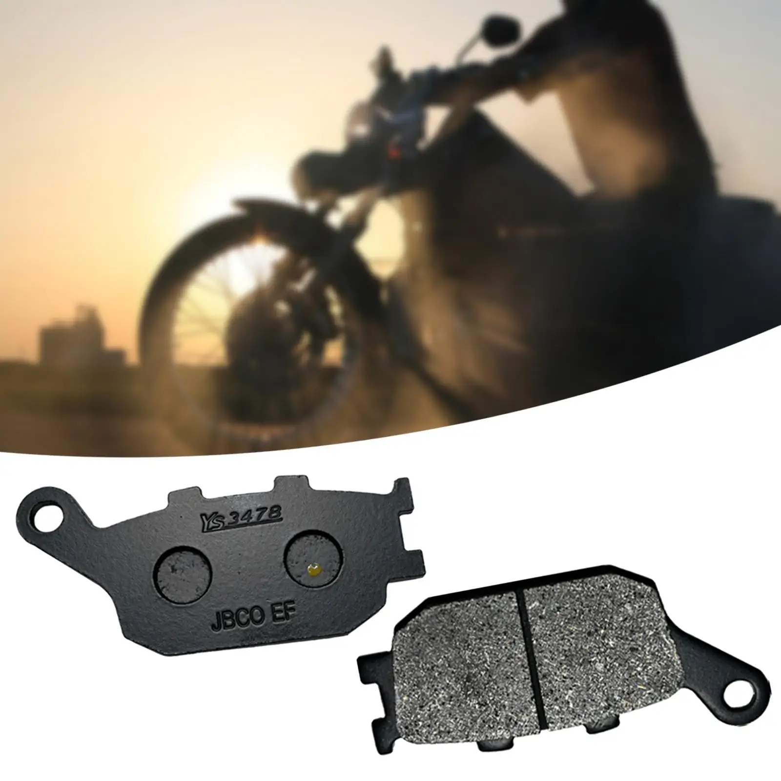 

Front and Rear Brake Pads Replace Parts Durable Easy Installation Black Motorcycle Accessory Universal Fit for Yamaha MT-09