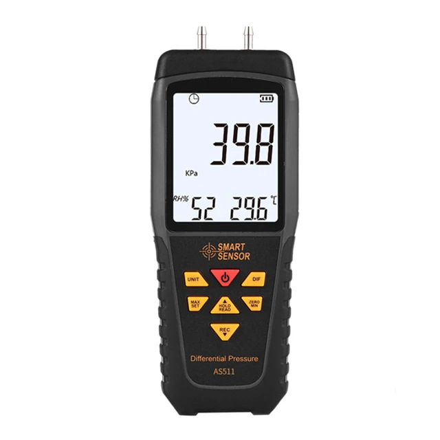 

Smart Sensor AS511 Digital Differential Pressure Gauge Manometer