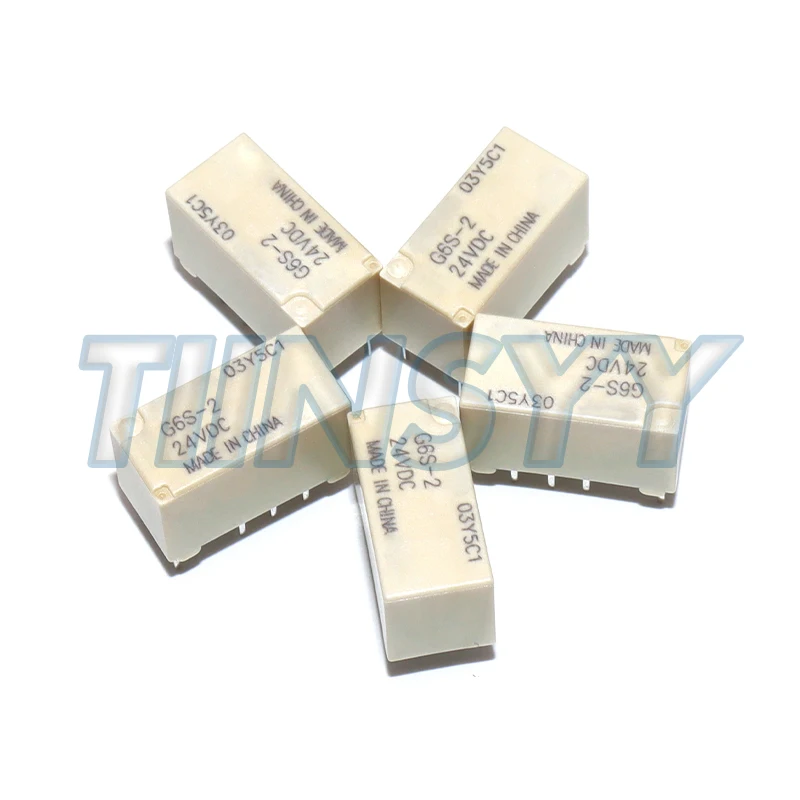 5PCS New G6S-2 5VDC 12VDC 24VDC Signal Relay 8Pin DC 5V 12V 24V 2A Mini Signal Switch Relays