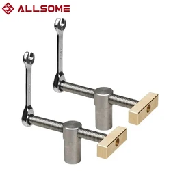 19/20mm Bench Dog Clamp 3/4 Inch Dog Hole Clamp Woodworking Adjustable Workbench Stop Stainless Steel Brass