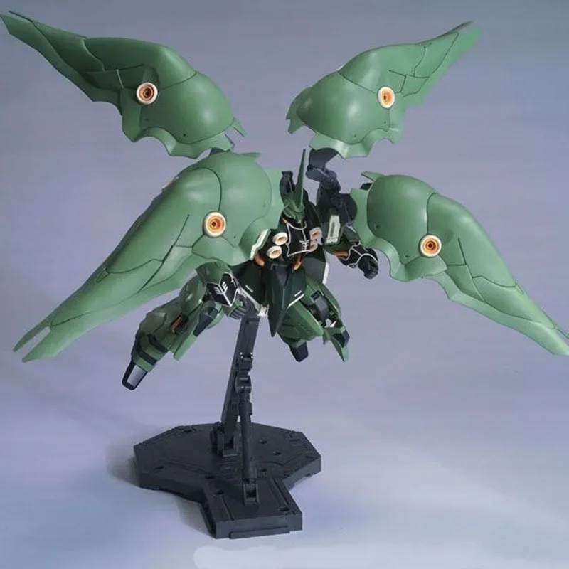 Bandai Figure Kit Model Gundam Figur Anime HG NZ-666 Kshatriya Mobile Suit Gunpla Mainan Action Figure untuk Hadiah Anak Laki-laki