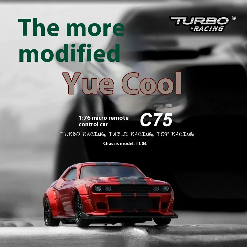 New Product Turbo Racing C75 1:76 Newly Upgraded Racing Car Full Scale Rc Mini Remote Control Car Jdm Boys' Christmas Gifts