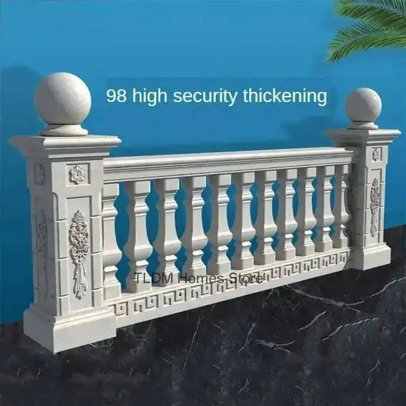 Home PP Roman Column Mold Mold for Garden Balcony Cast-in-place Square Cement Villa Thickened Column Railing Building Fencing