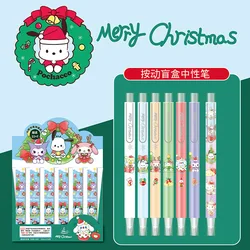 24pcs/lot Sanrio Christmas Gel Pen Cute Pochacco Melody 0.5mm Black Ink Neutral Pens Gift Office School Supplies