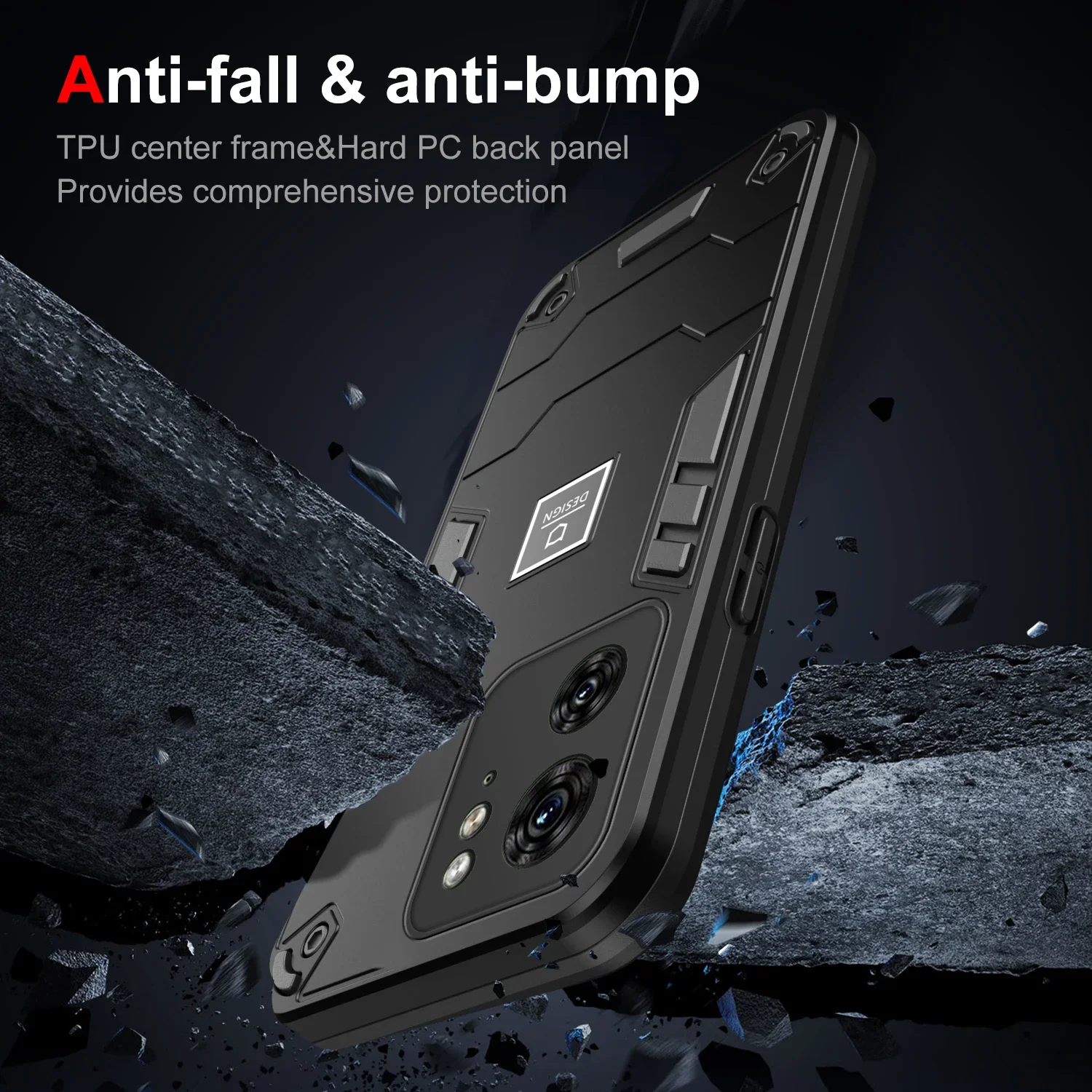 2 in 1 Hybrid Armor Shockproof Phone Case For Motorola Edge 40 6.55 inches Soft TPU Frame Hard Plastic Protective Back Cover