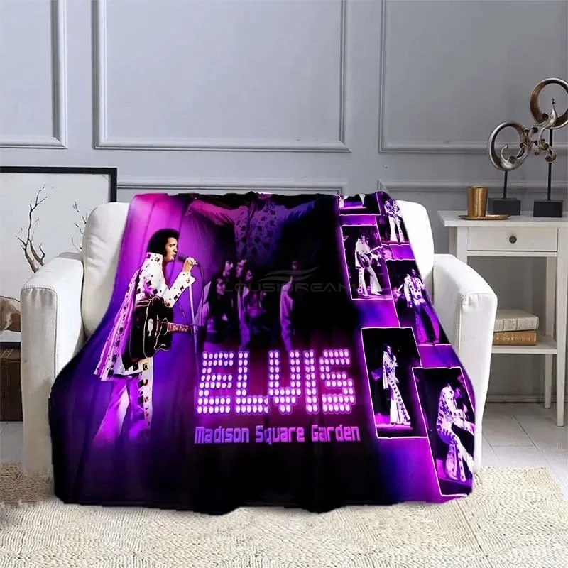 Manta Elvis con estampado 3D de cantante de Rock, manta para sofá, decoración para dormitorio y sala de estar para adultos y niños, manta para cama