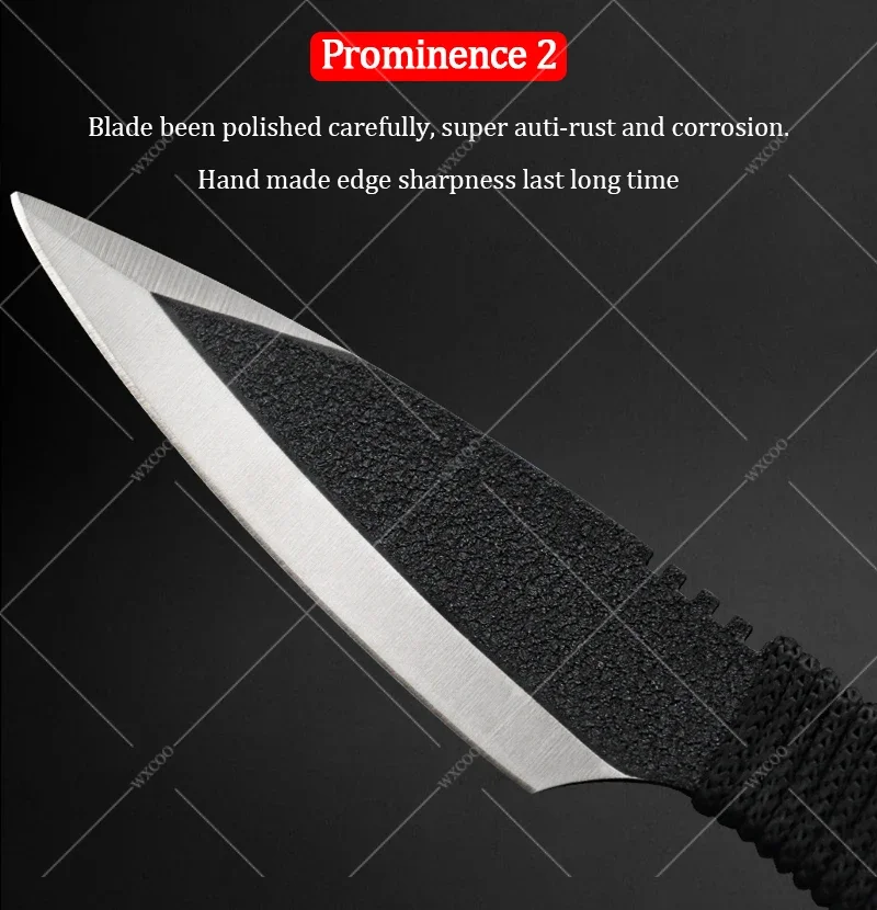 WXCOO Kitchen Boning Knife Set Stainless Steel Chef Meat Fruit BBQ Knife Professional Butcher Cleaver Fish Knife with Cover