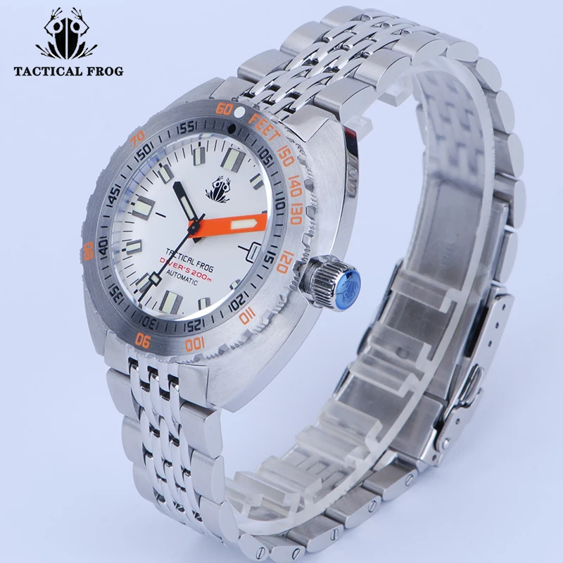 Tactical Frog V2 SUB300T Diver Watch Men NH35A Automatic Sapphire Crystal 200m Waterproof Luminous Stainless Bracelet Mechanical