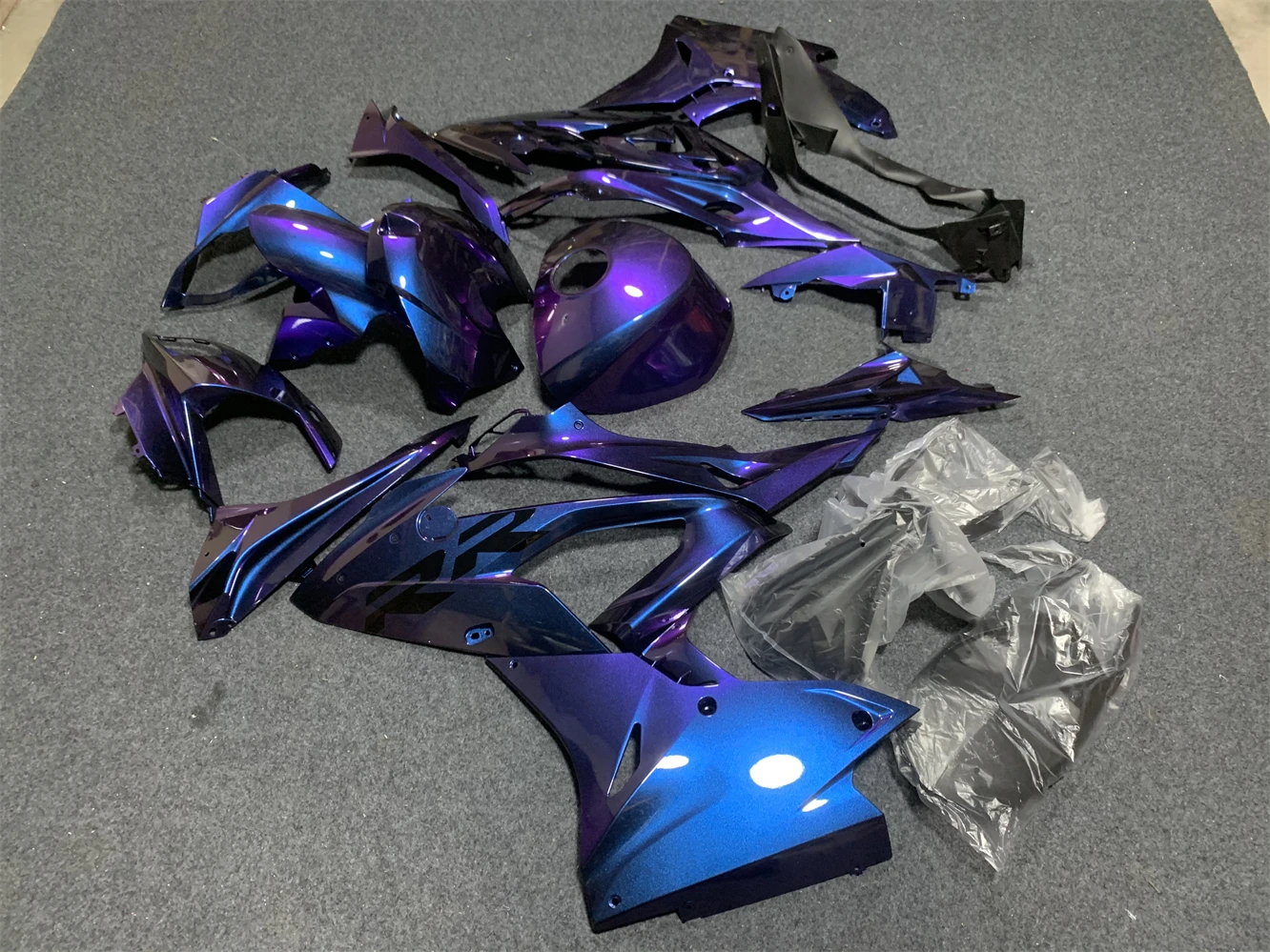 Motorcycle Fairings Kit Fit For S1000rr 2017 2018 Bodywork Set High Quality ABS Injection New Blue-purple chameleon