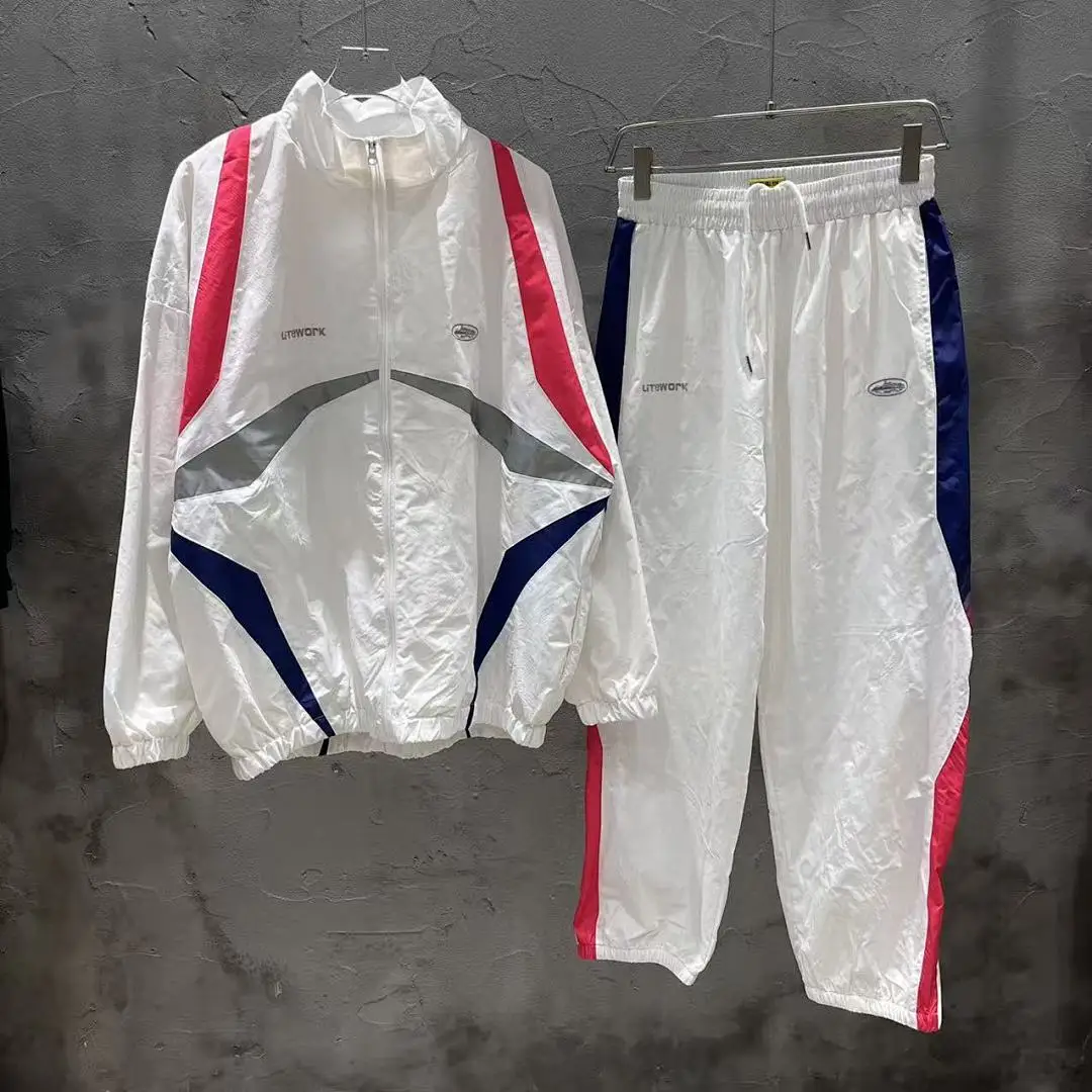 street-style-sporty-casual-embroidered-print-windbreaker-outerwear-trousers-set-for-teen-boys-autumn-long-sleeve-long-pants