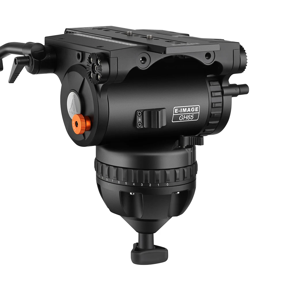 E-IMAGE GH65 With 150mm Bowl Size Professional Video Fluid Head With 65kg/143lbs Max.Payload For OB&Studio Applications