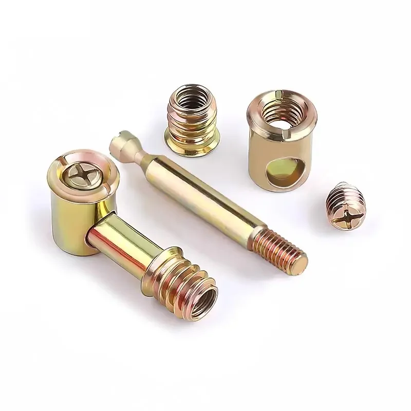 M6 Furniture Screws Four-in-One Connector Eccentric Wheel Accessories Assembled Hammer Screws Bed/Home Connection Accessories