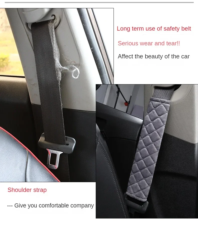 1/2pcs Car seat belt Adjustable shoulder pad Seat belt shoulder protector A comfortable and durable adjustable car accessory image 4