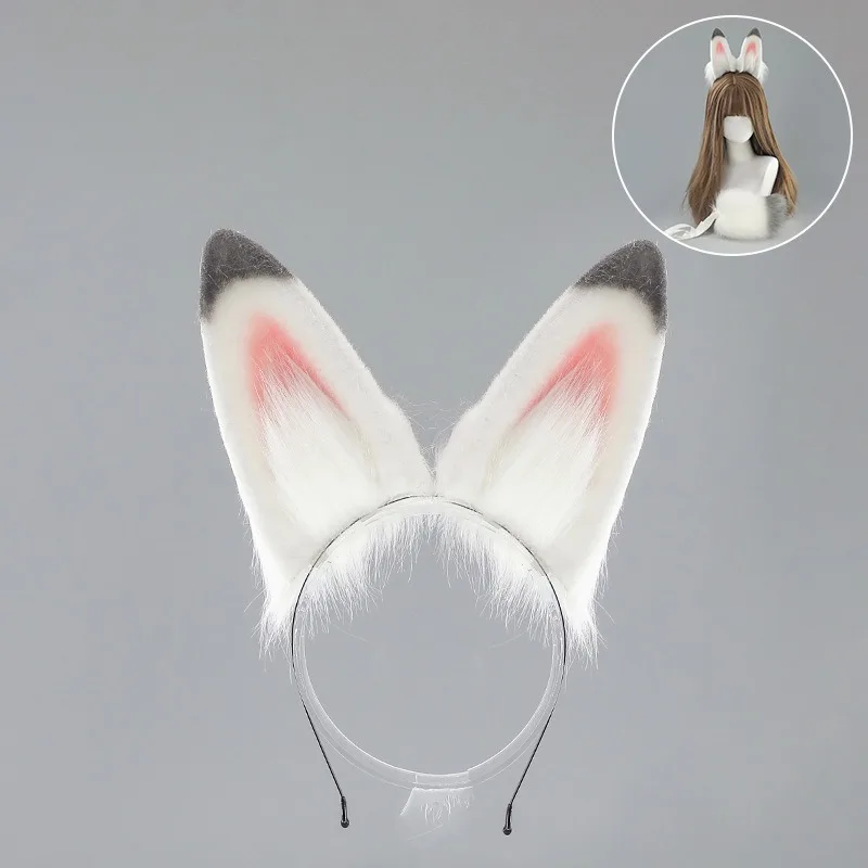 Nouvelles filles en peluche longue oreille de lapin bandes de cheveux chapeaux bandeau robe Accesorios femmes fille Cosplay Lolita Cosplay accessoires de cheveux