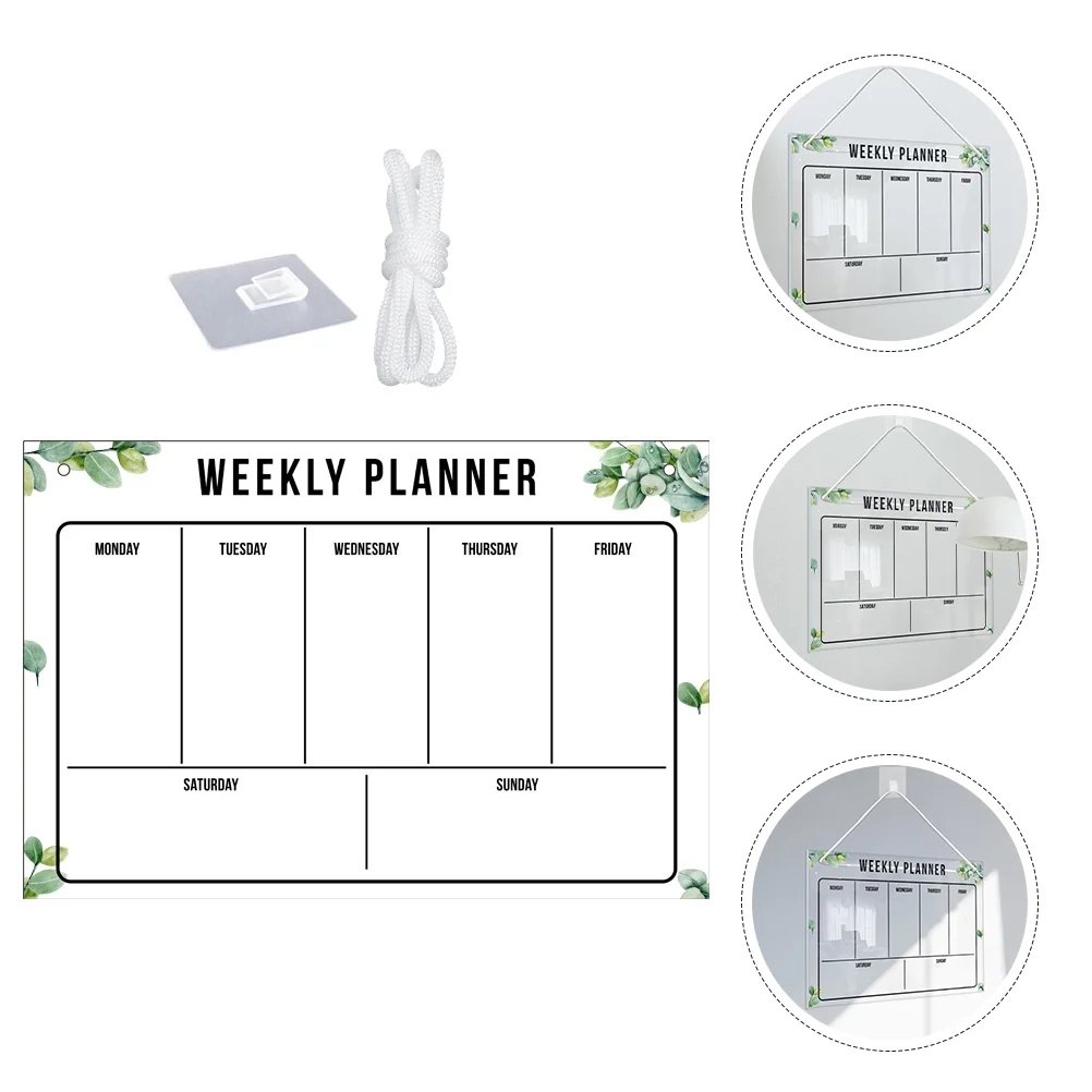 

Dry Erase Week Calendar Erasable Memo Board Writing Boards School Supply Acrylic Home