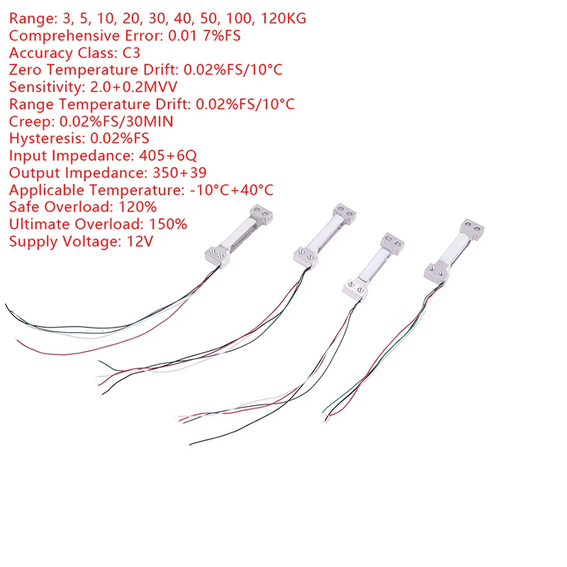 100g 200g 300g 500g High-accuracy Miniature Load Cell Module Strain Gauge Pressure Sensor Load Cell Electronic Scale Sensor