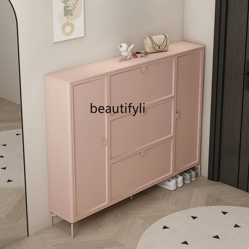 Ultra-Thin Tilting Shoe Cabinet Home Doorway Doorway Large Capacity Hallway Simple Modern Storage Shoe Rack