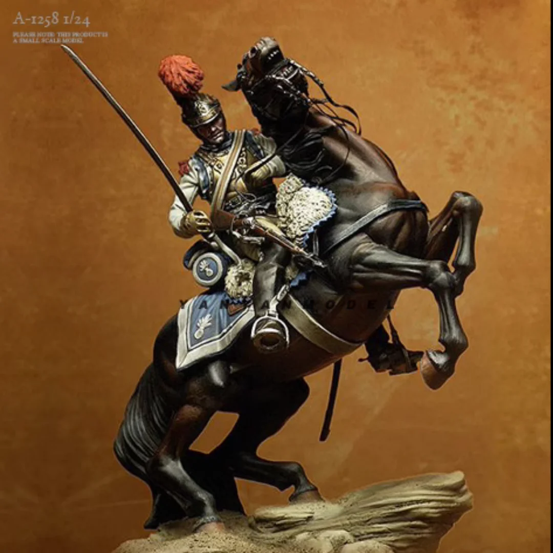 

1/24 Scale Resin Figure Assemble Model Kit Napoleon Dragoon Unassembled and Unpainted 3D printing DIY toy 603