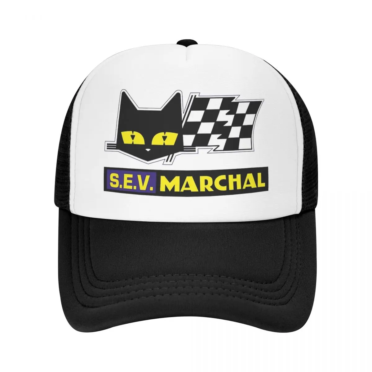 

Men Women SEV Marchal Trucker Cap Hip-Hop Mesh Baseball Caps Polyester Motorsport Racing Drifting Hat Adjustable Sun Caps Summer