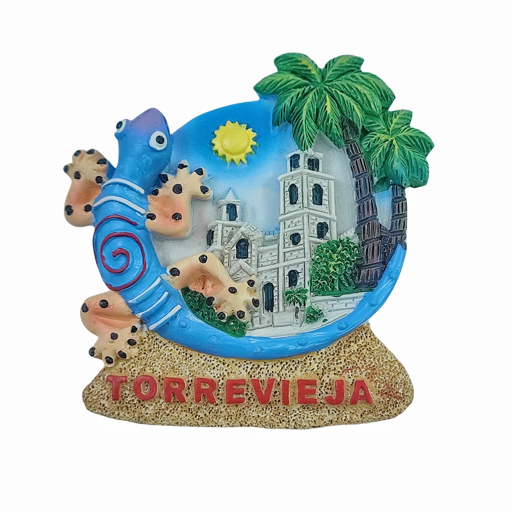 Imán de nevera 3D de Torrevieja, regalo de recuerdo hecho a mano de resina, colección de decoración del hogar