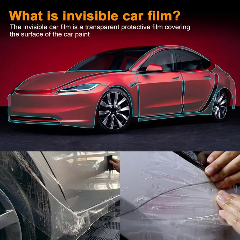 

TPU Pre-Cut PPF for Tesla Model 3 Highland Y S X 2016-2024 Car Bra Transparent Anti Scratch 8.5mil Clear Protection Film