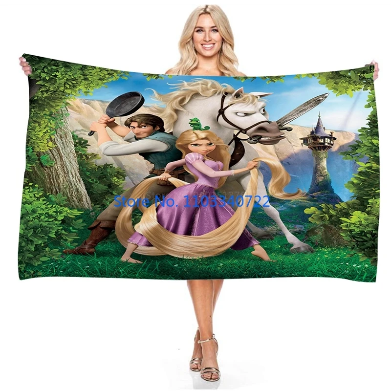 Tinker Bell Fairy 3D Printed Bath Towel Princess Beach Towel Outdoor Water Sports Swimming for Children Kids Girls 75x150cm