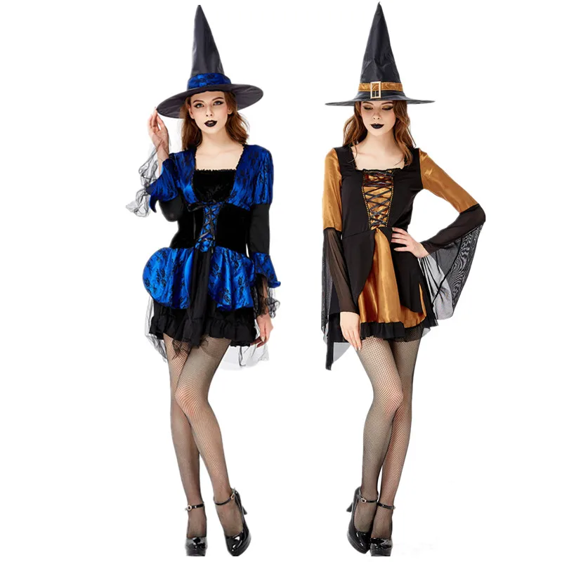 

Adult Halloween Cosplay Witch Game Costume Witch Dress Witch Nightclub DS Masquerade Costume