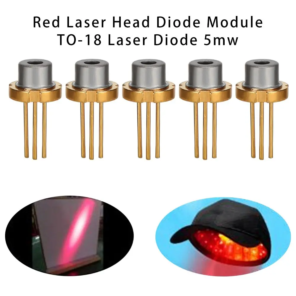 1/2/5/10pcs 5MW High Power 650nm 2.2V Burning Infrared Red Laser Head TO-18 Laser Diode Diode Module