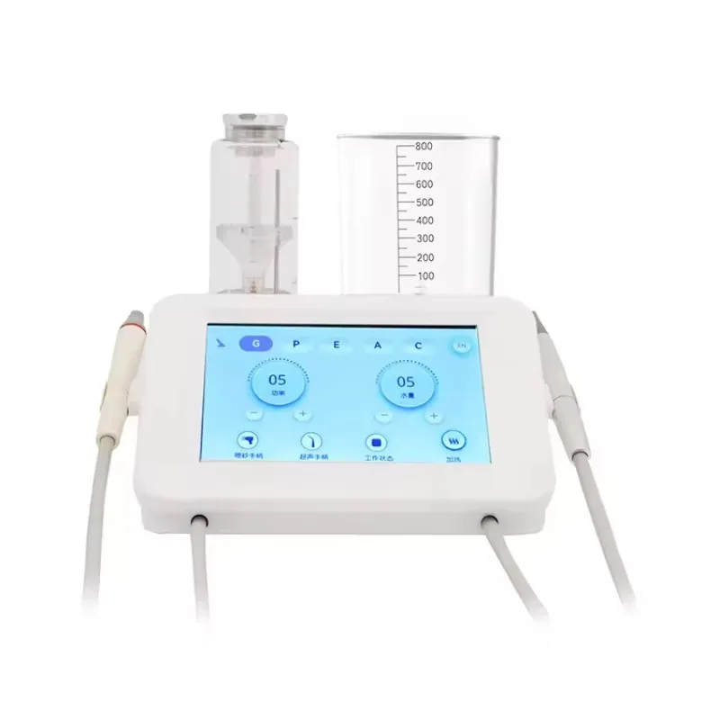 Desktop Dental Sandblasting Teeth Cleaning Machine Sandblast Scaling Machine 2 in 1 Ultrasonic Scaler with air Polisher Machine