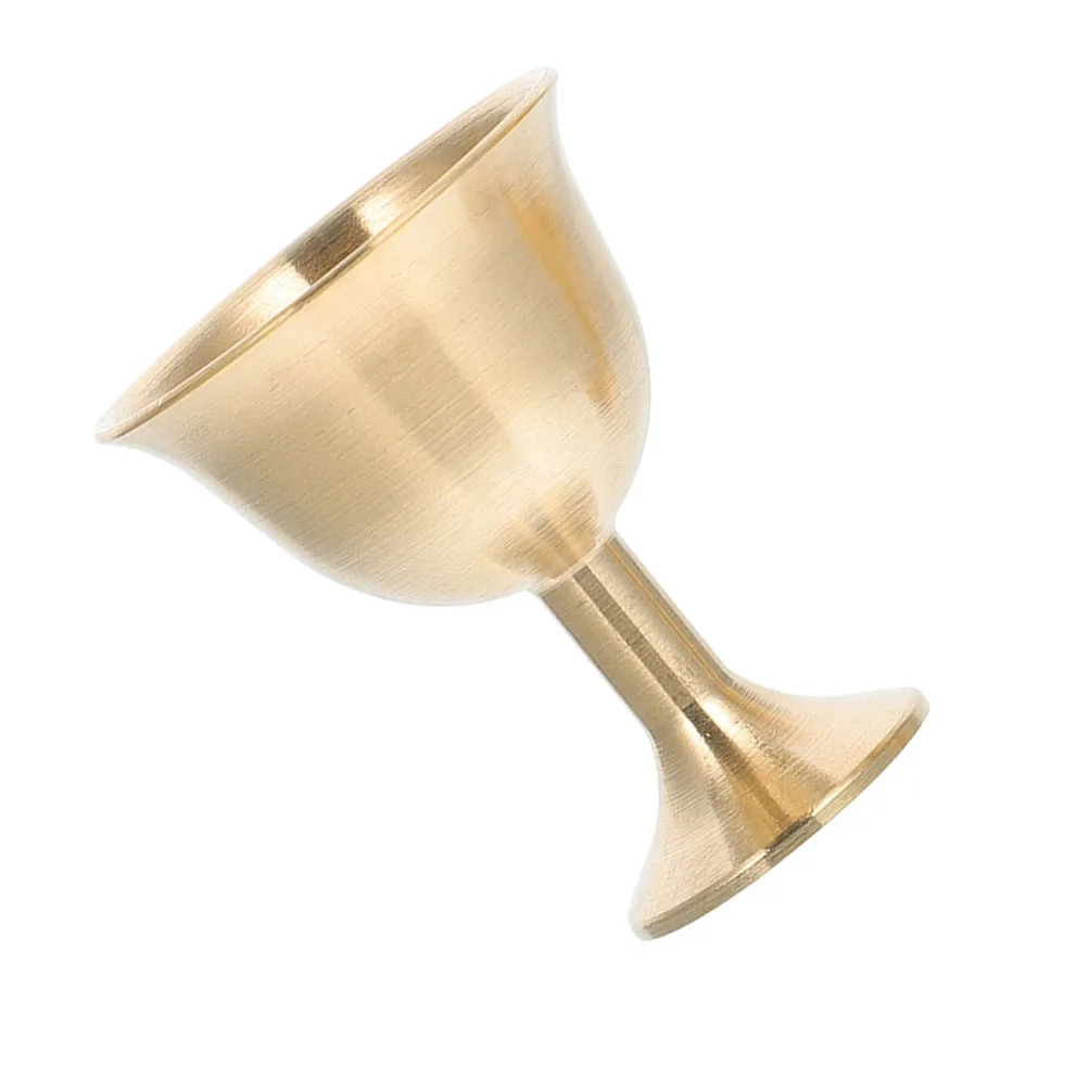 

1pcs European Elegant Cup Temple Goblet Home Brass Chalice Decor Auspicious Glass Adornment Cup Goblet Glass