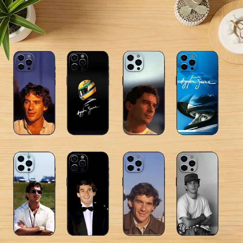 

Racing Driver A-Ayrton S-Senna Phone Case Silicone black Soft For IPhone 17,16,15,14,13,12,11,SE,Plus Pro Max