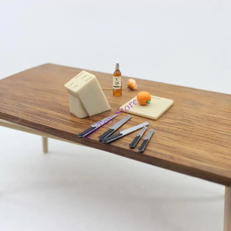 Ensemble d'outils cuisine pour maisons poupées, modèle à échelle 1/12 pour affichages miniatures créatifs, jeu