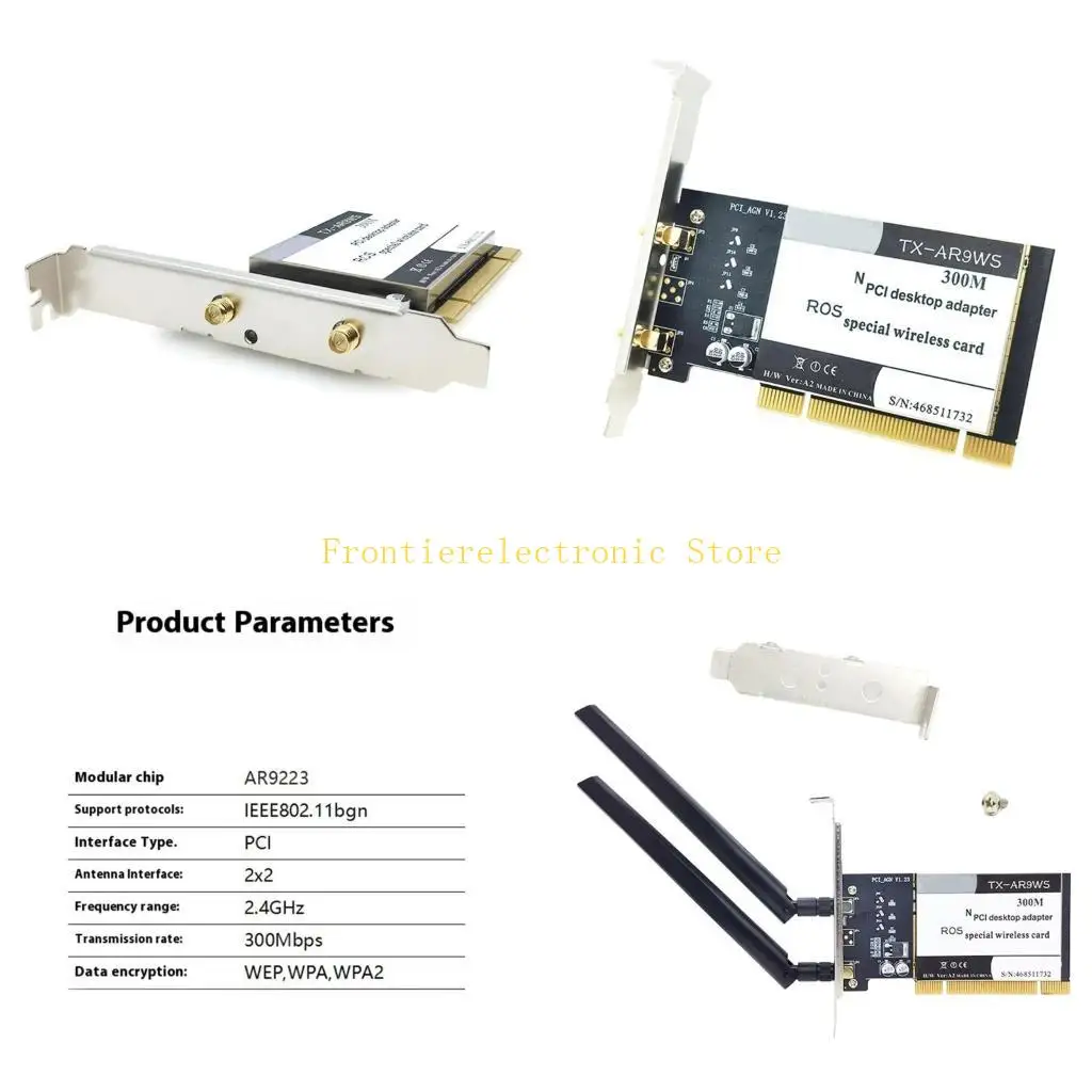

G8DB 2.4GHz PCI Wireless Adapters 300Mbps Fast Transmission Easy Installation Desktop Use
