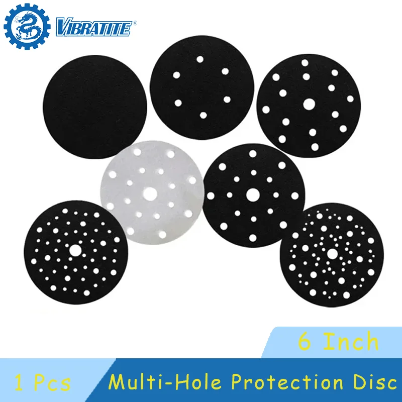 6-дюймовый защитный диск с несколькими отверстиями, интерфейсная накладка, 150 мм, 1 шт., электроинструмент с крючком и петлей для шлифовальной машины, шлифования, полировки, шлифовки