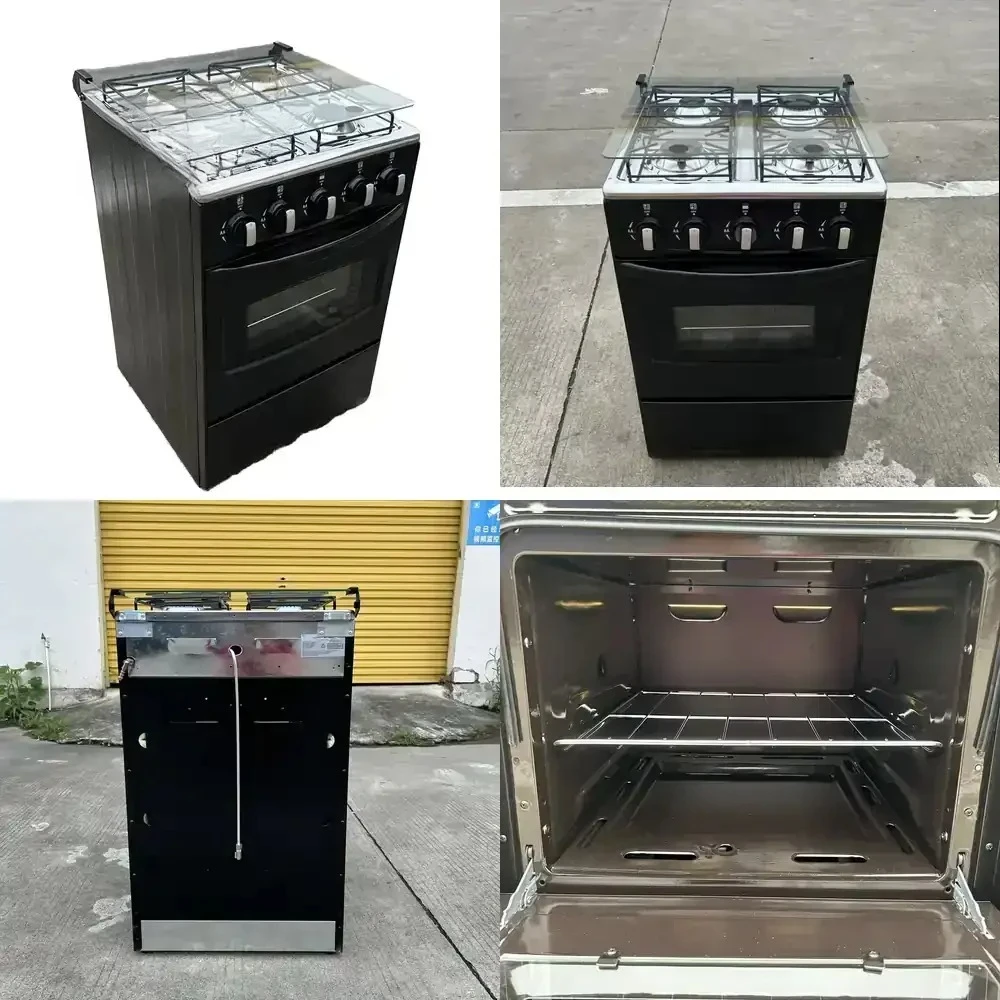 4 Burner Gas Stove Top Cooking Range with Oven Grill Convection Feature for Household Freestanding for Samsung LG Whirlpool