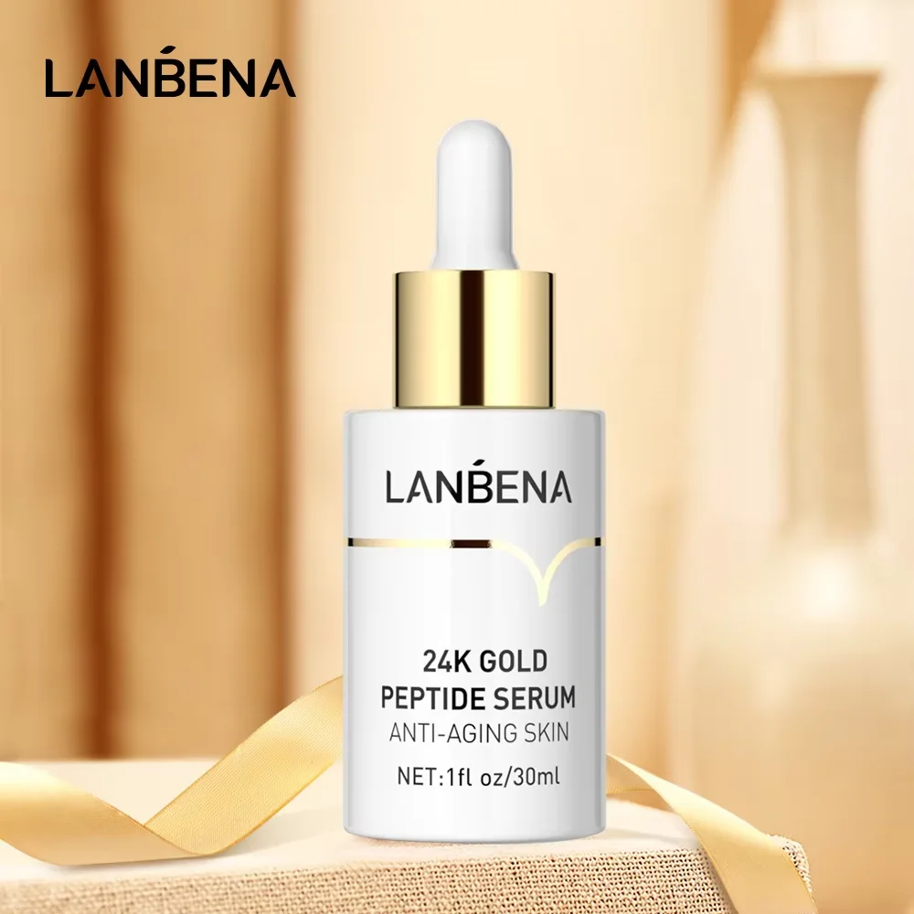 LANBENA Bestseller 24K Gold Peptid Serum zur Entfernung dunkler Flecken und Hautstraffung – Detail 3
