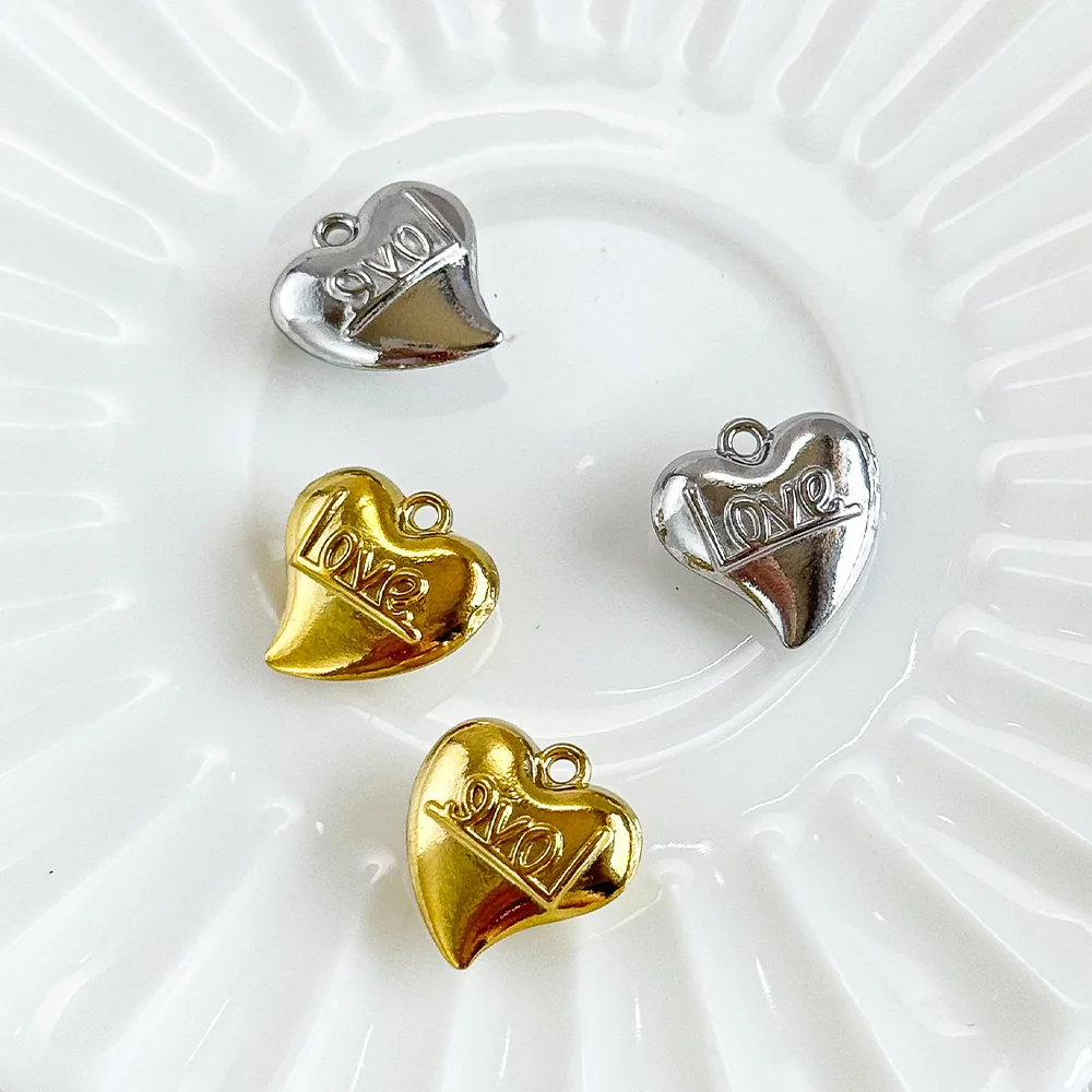 

Сердечный дизайн 100 шт. 13*13 мм DIY кулон из нержавеющей стали/форма сердца/подвески для браслета/ручной работы/ювелирные аксессуары # 195328