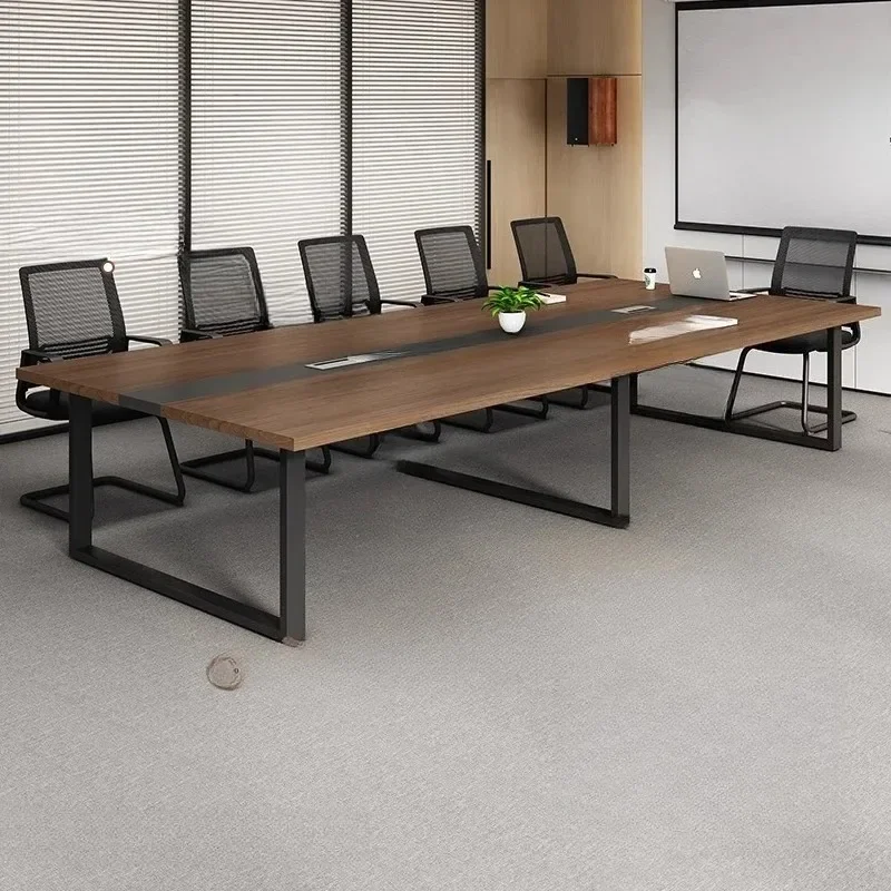Conference table Long table Simple modern negotiation Industrial style Desk Office furniture Small meetin