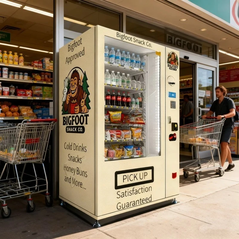 Máquina Expendedora de Snacks y Bebidas, Máquina Expendedora Combinada con Opciones de Pago Múltiple Basadas en la Nube